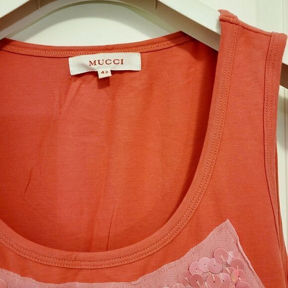 2/$20 Vintage pink sequins tank top - Picture 4 of 5